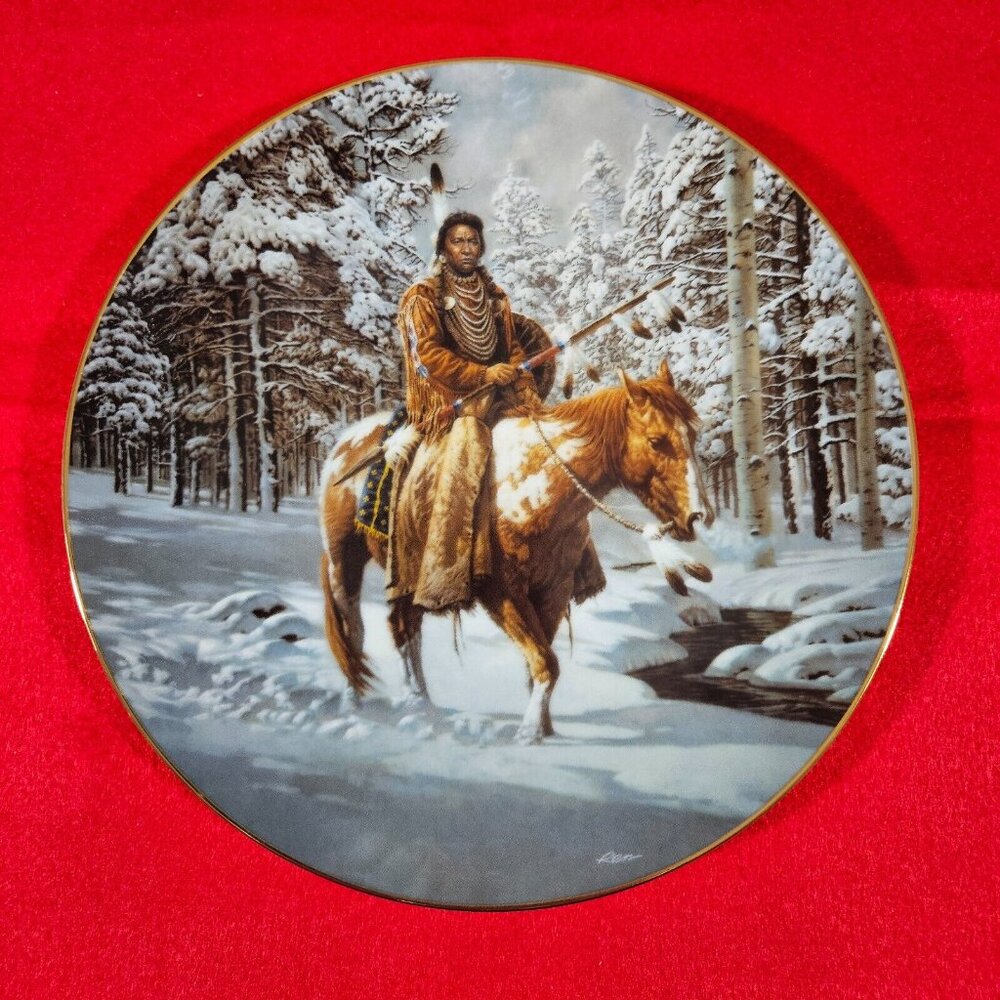 "Man Who Walks Alone" Mystic Warriors Plate Collection 1992 - NIB + COA (H129A)